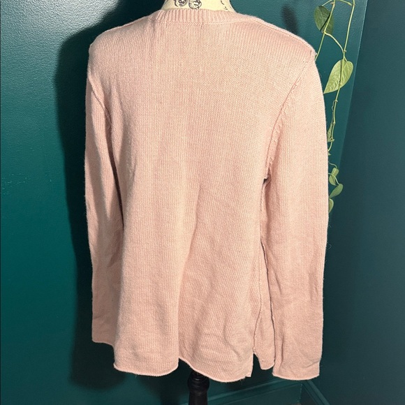 Eddie Bauer Blush Button Down Knit Top - Picture 8 of 9